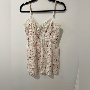 Reformation white dress with flowers